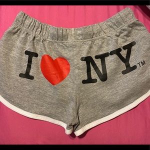 FINAL SALE I HEART SOUVENIR NEW YORK GREY BOY SHORTS SM/MED
